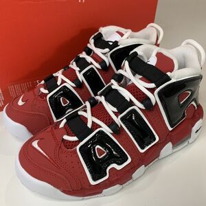 Nike Air More Uptempo Red Shoes Sneakers Retro 415082-600 Youth 6Y Women's 7.5